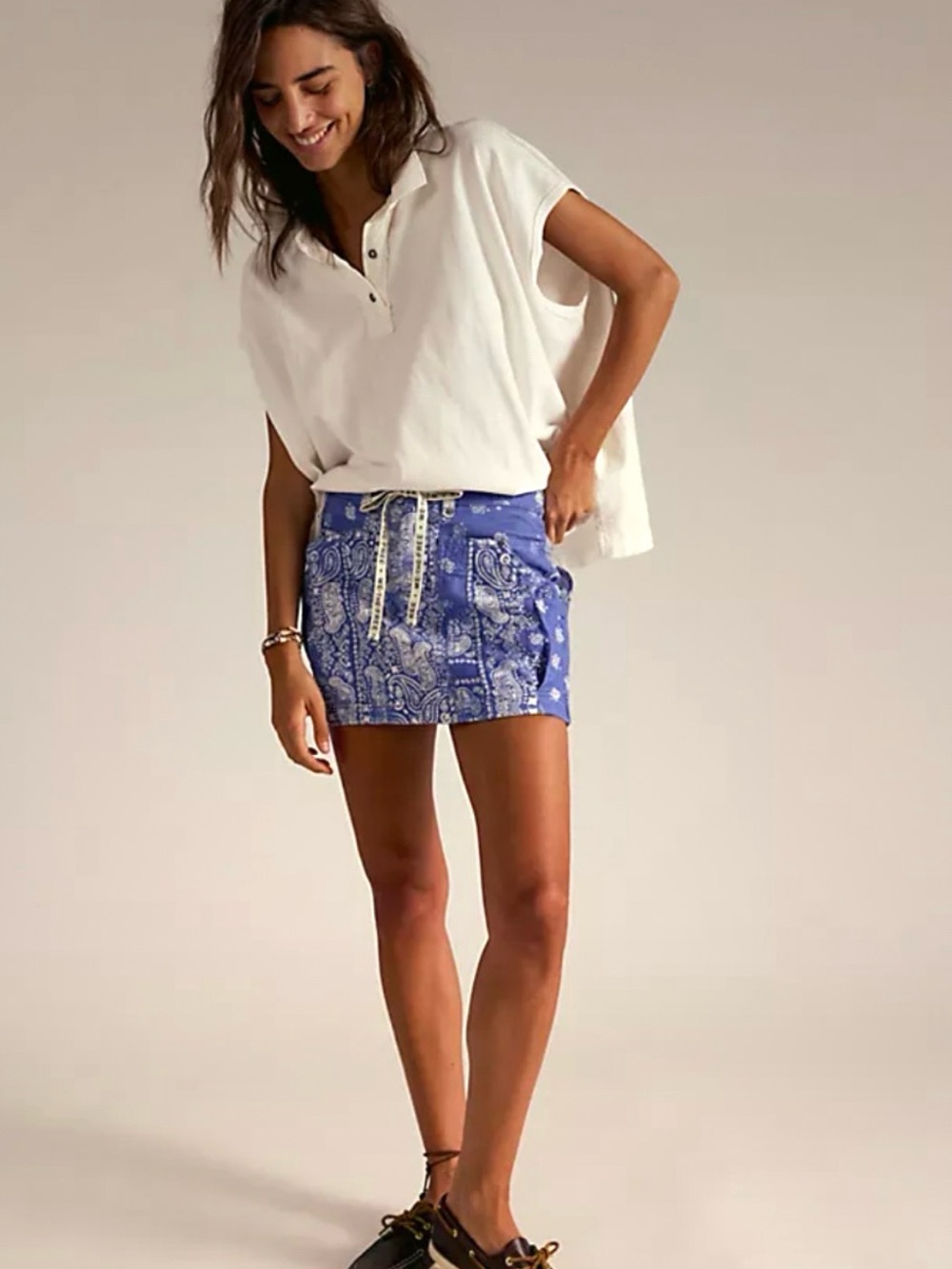 Free People River Canyon Printed Mini Skirt